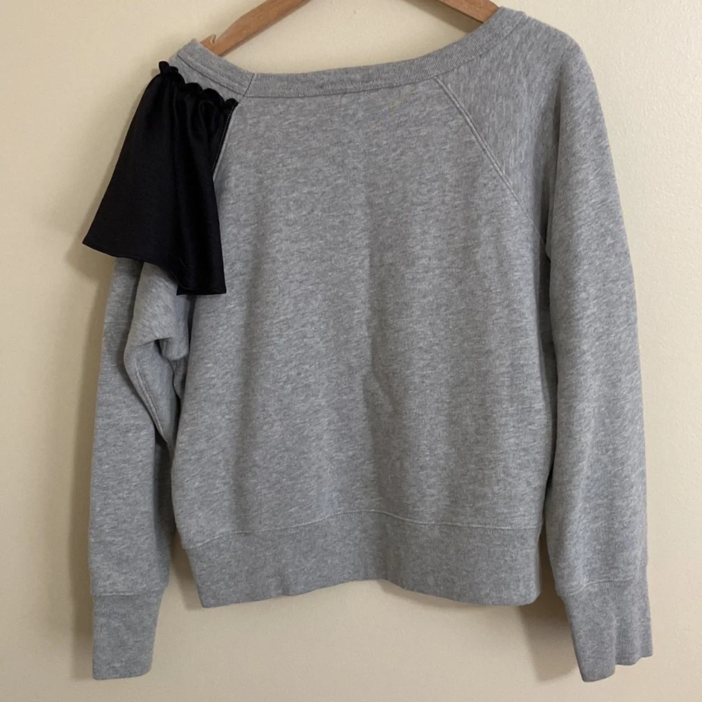 J. Crew Asymmetrical Ruffle Sweatshirt